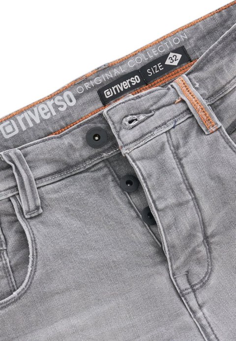 SPODENKI MĘSKIE SZARE JEANSOWE RIVERSO W42 SPODENKI MĘSKIE SZARE JEANSOWE RIVERSO W42