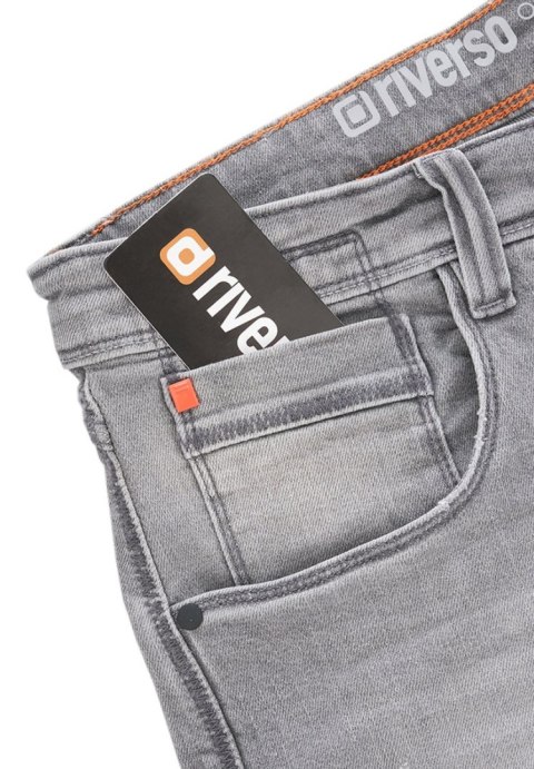 SPODENKI MĘSKIE SZARE JEANSOWE RIVERSO W42 SPODENKI MĘSKIE SZARE JEANSOWE RIVERSO W42