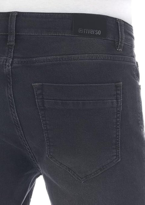SPODNKI MĘSKIE CZARNE JEANSOWE RIVERSO R. 36 SPODNKI MĘSKIE CZARNE JEANSOWE RIVERSO R. 36