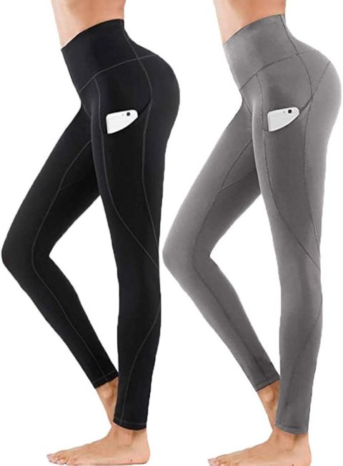 2-PAK LEGGINSY SPORTOWE CZARNE R. XL 2-PAK LEGGINSY SPORTOWE CZARNE R. XL