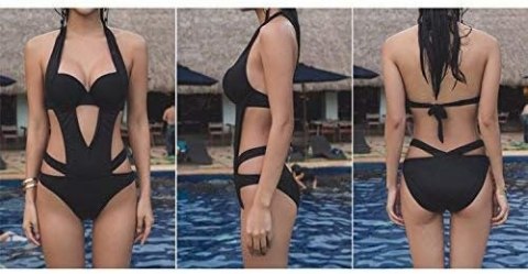 JEDNOCZĘŚCIOWY STRÓJ KĄPIELOWY CZARNY PUSH UP XL JEDNOCZĘŚCIOWY STRÓJ KĄPIELOWY CZARNY PUSH UP XL