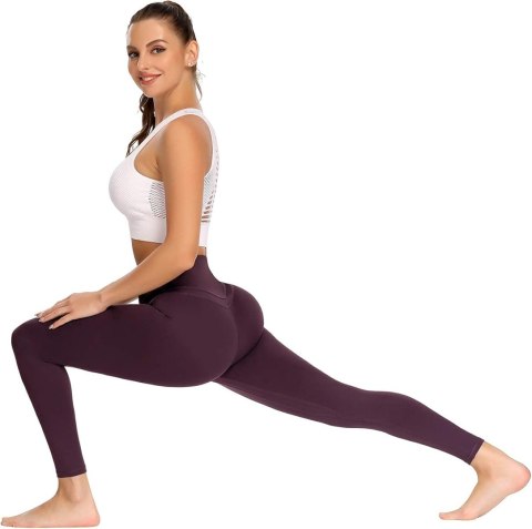 LEGGINSY DAMSKIE BEELU FIOLETOWE JOGA L LEGGINSY DAMSKIE BEELU FIOLETOWE JOGA L