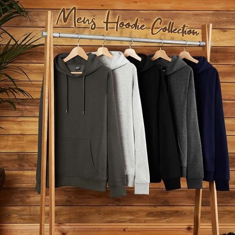 MĘSKA BLUZA JEDNOKOLOROWA Z KAPTUREM CITY COMFORT R. M MĘSKA BLUZA JEDNOKOLOROWA Z KAPTUREM CITY COMFORT R. M