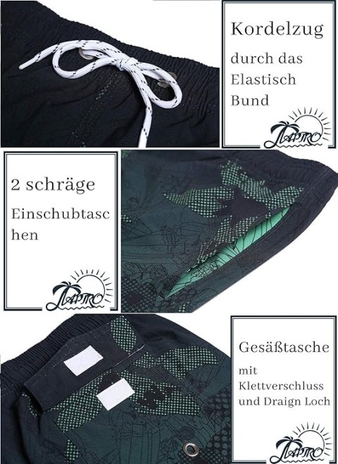 SPODENKI KĄPIELOWE MĘSKIE ZIELONE 2XL XXL SPODENKI KĄPIELOWE MĘSKIE ZIELONE 2XL XXL