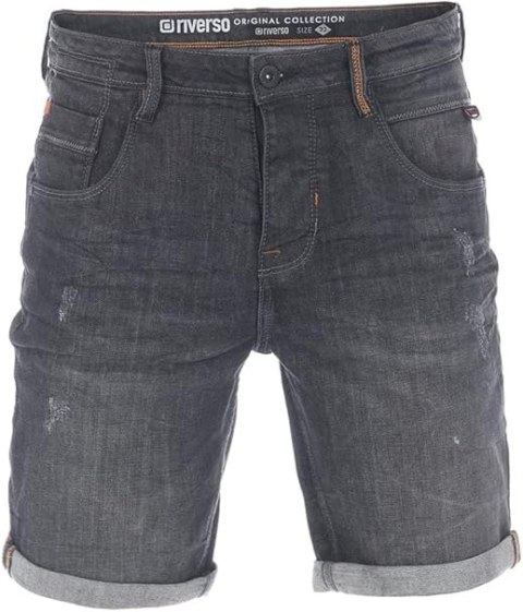 SPODENKI MĘSKIE JEANSOWE RIVERSO CZARNE W38 SPODENKI MĘSKIE JEANSOWE RIVERSO CZARNE W38
