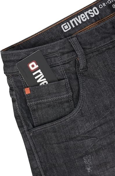 SPODENKI MĘSKIE JEANSOWE RIVERSO CZARNE W38 SPODENKI MĘSKIE JEANSOWE RIVERSO CZARNE W38