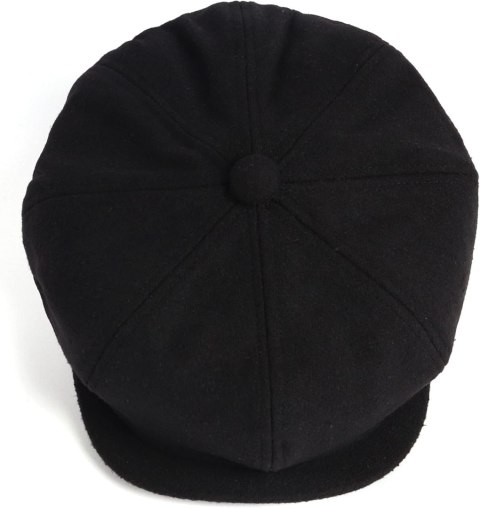 BERET MĘSKI Z DASZKIEM PŁASKIM CZARNY R.M STENSON BERET MĘSKI Z DASZKIEM PŁASKIM CZARNY R.M STENSON