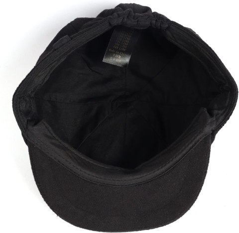BERET MĘSKI Z DASZKIEM PŁASKIM CZARNY R.M STENSON BERET MĘSKI Z DASZKIEM PŁASKIM CZARNY R.M STENSON