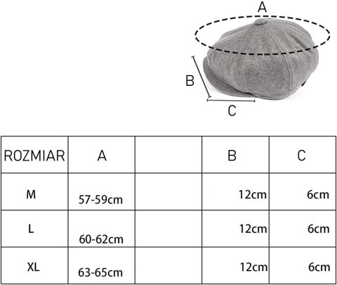 BERET MĘSKI Z DASZKIEM PŁASKIM CZARNY R.M STENSON BERET MĘSKI Z DASZKIEM PŁASKIM CZARNY R.M STENSON