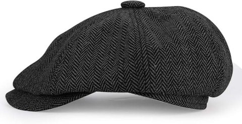 BERET MĘSKI Z DASZKIEM PŁASKIM W JODEŁKĘ R. L/XL ZYLOO BERET MĘSKI Z DASZKIEM PŁASKIM W JODEŁKĘ R. L/XL ZYLOO