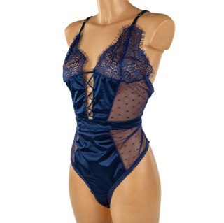 BIELIZNA DAMSKA BODY GRANATOWE KORONKOWE R. 44-46