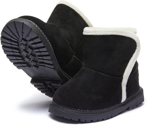 BUTY DZIEWCZĘCE ZIMOWE CZARNE HDHAO R. 21 BUTY DZIEWCZĘCE ZIMOWE CZARNE HDHAO R. 21