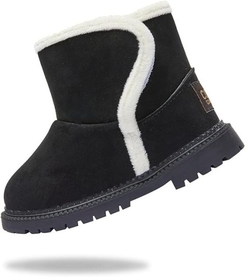 BUTY DZIEWCZĘCE ZIMOWE CZARNE HDHAO R. 21 BUTY DZIEWCZĘCE ZIMOWE CZARNE HDHAO R. 21