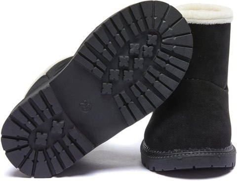 BUTY DZIEWCZĘCE ZIMOWE CZARNE HDHAO R. 21 BUTY DZIEWCZĘCE ZIMOWE CZARNE HDHAO R. 21