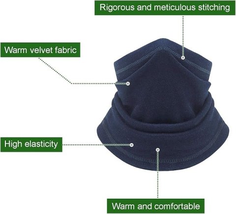 CIEPŁYPOLAROWY KOMIN UNISEX GRANATOWY CIEPŁYPOLAROWY KOMIN UNISEX GRANATOWY