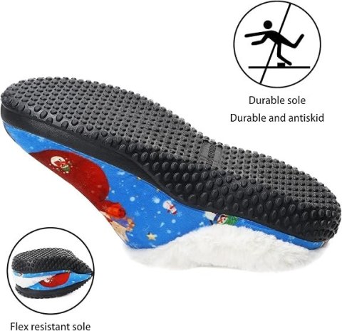 KAPCIE DAMSKIE MĘSKIE UNISEX ZIMOWE ŚWIĄTECZNE MIKOŁAJ NIEBIESKIE R. 40 KAPCIE DAMSKIE MĘSKIE UNISEX ZIMOWE ŚWIĄTECZNE MIKOŁAJ NIEBIESKIE R. 40