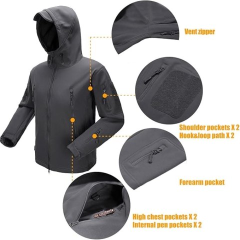 KURTKA MĘSKA SOFTSHELL SZARA FREE SOLDIER R. L KURTKA MĘSKA SOFTSHELL SZARA FREE SOLDIER R. L