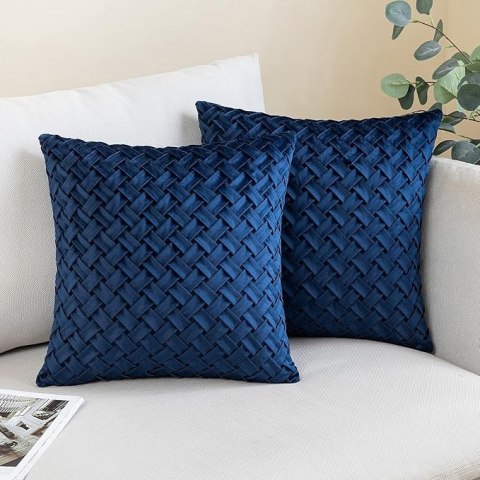 POSZEWKA NA PODUSZKĘ OZDOBNĄ 2SZTUKI GRANATOWA 45X45CM POSZEWKA NA PODUSZKĘ OZDOBNĄ 2SZTUKI GRANATOWA 45X45CM