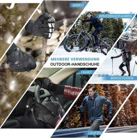 RĘKAWICZKI ZIMOWE SPORTOWE UNISEX ANTYPOŚLIZGOWE DOTYK LCD CIEPŁE R. M RĘKAWICZKI ZIMOWE SPORTOWE UNISEX ANTYPOŚLIZGOWE DOTYK LCD CIEPŁE R. M