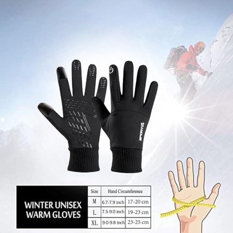 RĘKAWICZKI ZIMOWE UNISEX ANTYPOŚLIZGOWE DOTYK LCD CIEPŁE DZIANINA R. XL RĘKAWICZKI ZIMOWE UNISEX ANTYPOŚLIZGOWE DOTYK LCD CIEPŁE DZIANINA R. XL