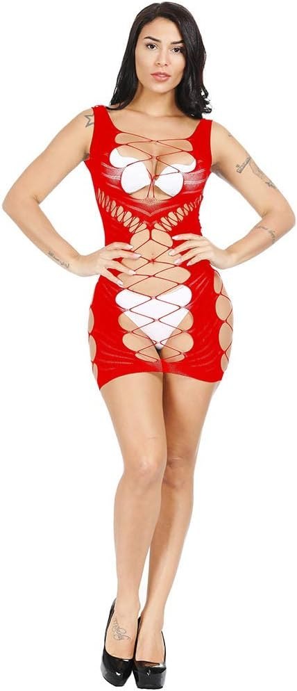 SEKSOWNA BIELIZNA NOCNA SUKIENKA BODYSTOCKING CZERWONA 4szt ONESIZE SEKSOWNA BIELIZNA NOCNA SUKIENKA BODYSTOCKING CZERWONA 4szt ONESIZE