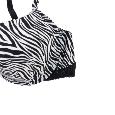 STANIK BIUSTONOSZ DAMSKI VANITY FAIR CZARNO BIAŁA ZEBRA 75C
