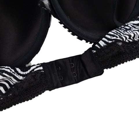 STANIK BIUSTONOSZ DAMSKI VANITY FAIR CZARNO BIAŁA ZEBRA 75C