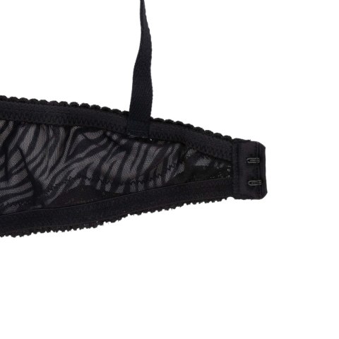 STANIK BIUSTONOSZ DAMSKI VANITY FAIR CZARNO BIAŁA ZEBRA 75C
