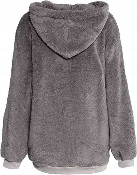 SZARA BLUZA Z KAPTUREM DAMSKA OVERSIZE R.XL SZARA BLUZA Z KAPTUREM DAMSKA OVERSIZE R.XL
