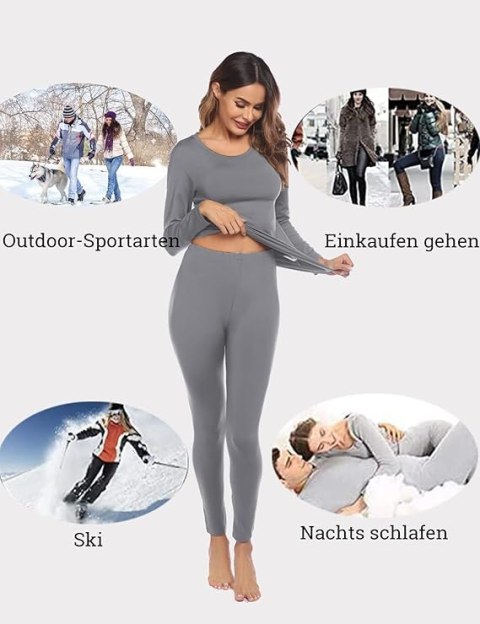 ZESTAW BIELIZNY TERMICZNEJ DLA KOBIET SZARY R. XL ZESTAW BIELIZNY TERMICZNEJ DLA KOBIET SZARY R. XL