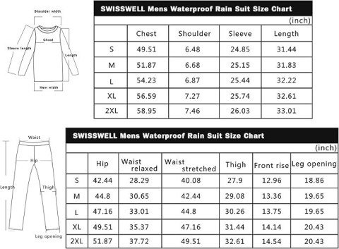 ZESTAW MĘSKI PRZECIWDESZCZOWY SZARY SWISSWELL R.XL ZESTAW MĘSKI PRZECIWDESZCZOWY SZARY SWISSWELL R.XL