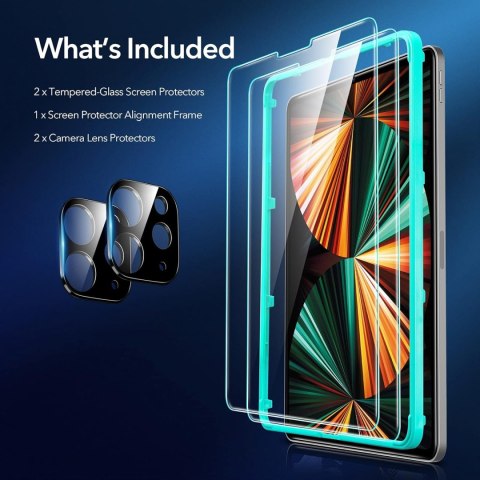 2x SZKŁO HARTOWANE APPLE IPAD PRO 12.9" 2021/ 2020 +OCHRONA APARATU