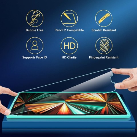 2x SZKŁO HARTOWANE APPLE IPAD PRO 12.9" 2021/ 2020 +OCHRONA APARATU