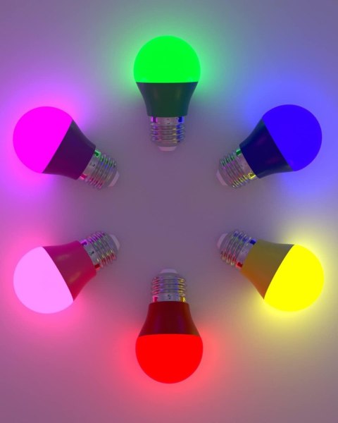 6x ŻARÓWKA LED KOLOROWE E27 G45 5W 450lm RÓŻ ZIELONY NIEBIESKI CZERWONY RGB 6x ŻARÓWKA LED KOLOROWE E27 G45 5W 450lm RÓŻ ZIELONY NIEBIESKI CZERWONY RGB
