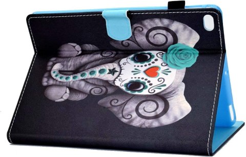 ETUI APPLE IPAD MINI 5GEN 2019 4GEN ZAMYKANE Z KLAPKĄ SŁOŃ CIEMNE +RYSIK