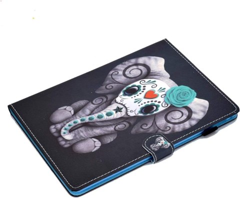 ETUI APPLE IPAD MINI 5GEN 2019 4GEN ZAMYKANE Z KLAPKĄ SŁOŃ CIEMNE +RYSIK