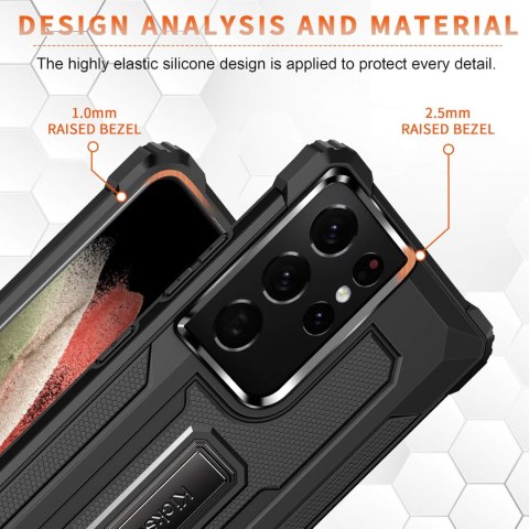 ETUI DO SAMSUNG GALAXY S21 ULTRA 5G CZARNE ZE STOJAKIEM WYTRZYMAŁE PORZĄDNE ETUI DO SAMSUNG GALAXY S21 ULTRA 5G CZARNE ZE STOJAKIEM WYTRZYMAŁE PORZĄDNE