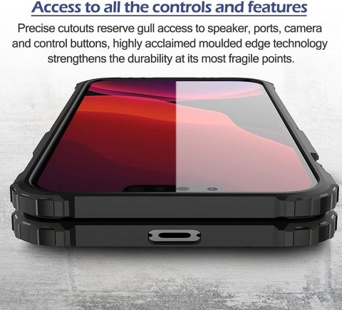 ETUI OCHRONNE APPLE IPHONE 13 PRO MAX CZERWONO CZARNE SOLIDNE WYTRZYMAŁE ETUI OCHRONNE APPLE IPHONE 13 PRO MAX CZERWONO CZARNE SOLIDNE WYTRZYMAŁE