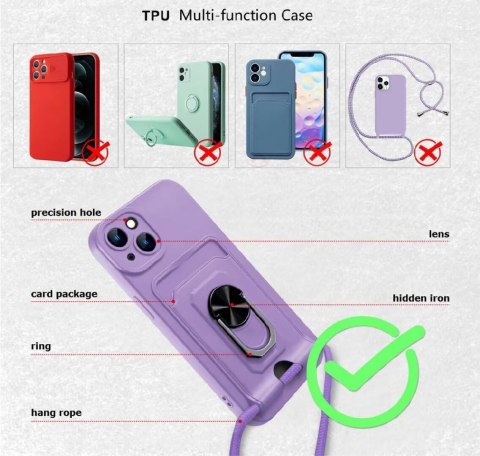 ETUI OCHRONNE APPLE IPHONE 13 PRO MAX FIOLETOWE MATOWE PIERŚCIEŃ +SMYCZ ETUI OCHRONNE APPLE IPHONE 13 PRO MAX FIOLETOWE MATOWE PIERŚCIEŃ +SMYCZ