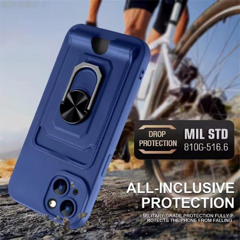 ETUI OCHRONNE APPLE IPHONE 13 PRO MAX NIEBIESKIE MATOWE PIERŚCIEŃ +SMYCZ ETUI OCHRONNE APPLE IPHONE 13 PRO MAX NIEBIESKIE MATOWE PIERŚCIEŃ +SMYCZ