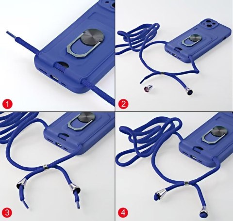 ETUI OCHRONNE APPLE IPHONE 13 PRO MAX NIEBIESKIE MATOWE PIERŚCIEŃ +SMYCZ ETUI OCHRONNE APPLE IPHONE 13 PRO MAX NIEBIESKIE MATOWE PIERŚCIEŃ +SMYCZ