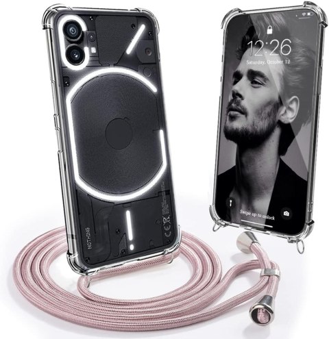ETUI OCHRONNE NOTHING PHONE 1 PRZEZROCZYSTE TRANSPARENTNE Z RÓŻOWA SMYCZĄ ETUI OCHRONNE NOTHING PHONE 1 PRZEZROCZYSTE TRANSPARENTNE Z RÓŻOWA SMYCZĄ