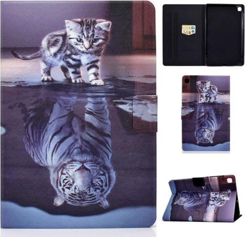 ETUI OCHRONNE SAMSUN GALAXY TAB A 10.1" 2019 ZAMYKANE Z KLAPKĄ TYGRYS +RYSIK ETUI OCHRONNE SAMSUN GALAXY TAB A 10.1" 2019 ZAMYKANE Z KLAPKĄ TYGRYS +RYSIK