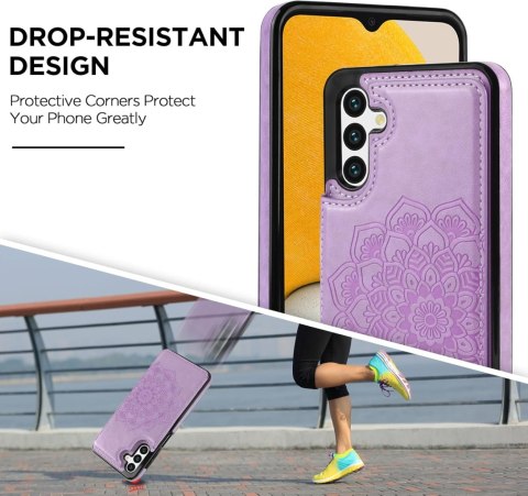 ETUI OCHRONNE SAMSUNG GALAXY A13 5G FIOLETOWE OTWIERANE HOLDER NA KARTY ETUI OCHRONNE SAMSUNG GALAXY A13 5G FIOLETOWE OTWIERANE HOLDER NA KARTY