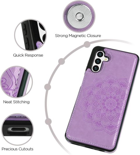 ETUI OCHRONNE SAMSUNG GALAXY A13 5G FIOLETOWE OTWIERANE HOLDER NA KARTY ETUI OCHRONNE SAMSUNG GALAXY A13 5G FIOLETOWE OTWIERANE HOLDER NA KARTY