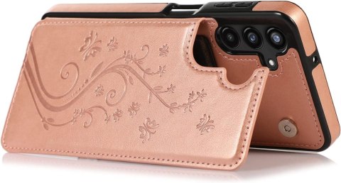 ETUI OCHRONNE SAMSUNG GALAXY A13 ROSE GOLD RÓŻOWE PORTFEL NA KARTY HOLDER