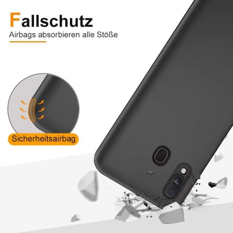 ETUI OCHRONNE SAMSUNG GALAXY A20E CZARNE SILIKONOWE MATOWE SM-A202F