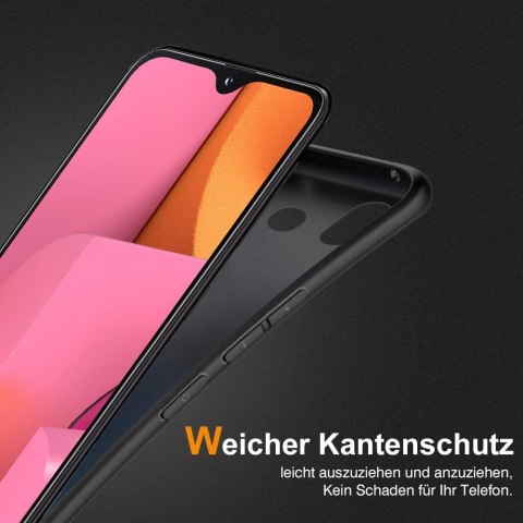 ETUI OCHRONNE SAMSUNG GALAXY A20E CZARNE SILIKONOWE MATOWE SM-A202F