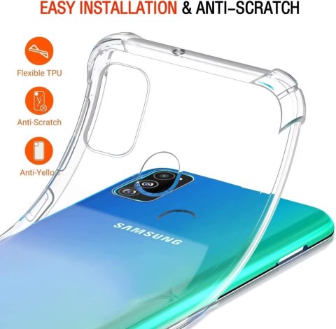 ETUI OCHRONNE SAMSUNG GALAXY M30S/ M21 PRZEZROCZYSTE BEZBARWNE WYTRZYMAŁE ETUI OCHRONNE SAMSUNG GALAXY M30S/ M21 PRZEZROCZYSTE BEZBARWNE WYTRZYMAŁE