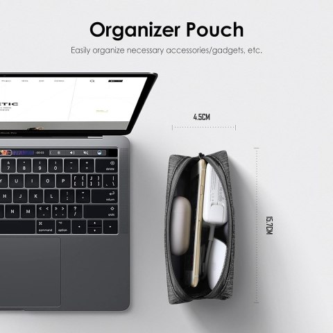ETUI POKROWIEC NA LAPTOP TABLET NOTEBOOK CIEMNY SZARY 13-13,5" POJEMNA +TORBA
